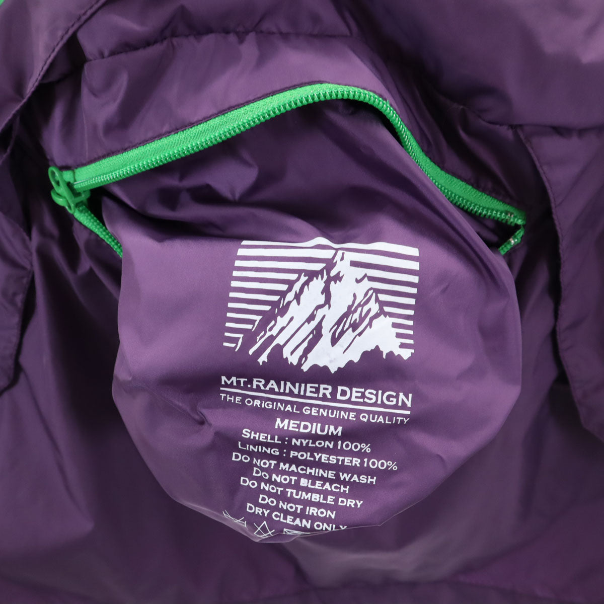 Mt RAINIER DESIGN マウントレイニアデザイン ハーフジップ ナイロンジャケット M グリーン系 ポケッタブル プルオーバー 裏メッシュ メンズ