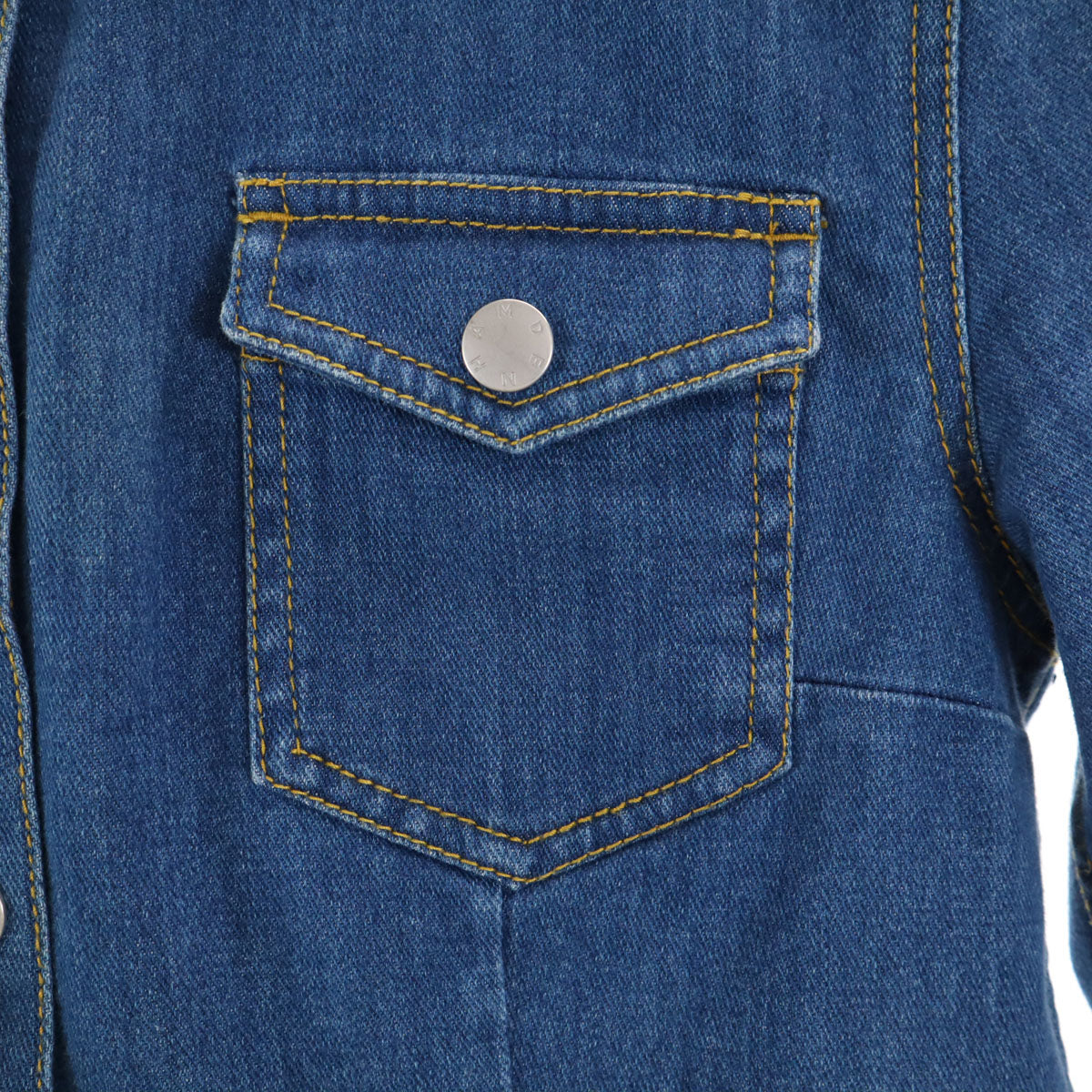 DENHAM デンハム ポルトガル製 長袖 デニムシャツ S ウォッシュブルー レディース