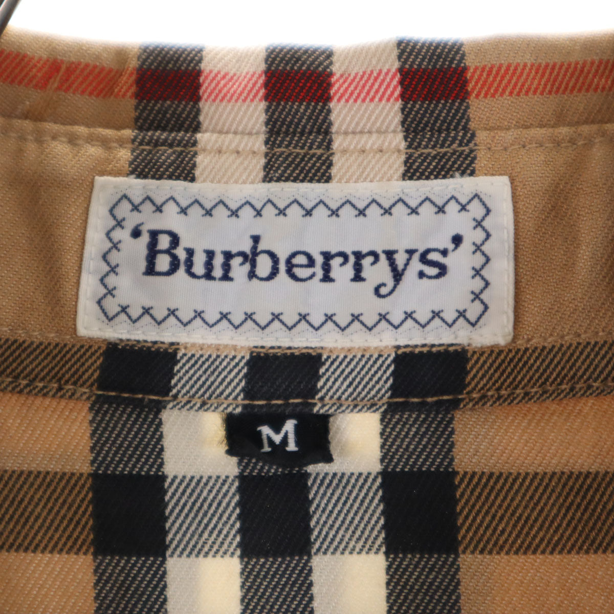 Burberrys バーバリーズ 90s オールド ノバチェック 長袖 コットンシャツ M ベージュ レディース