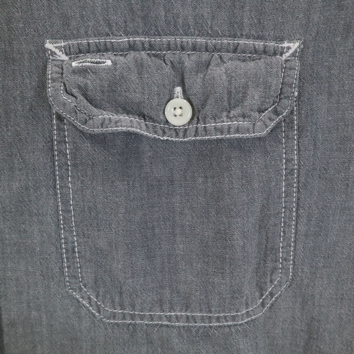 CAMCO カムコ 80s 90s オールド 長袖 シャンブレーシャツ M グレー メンズ