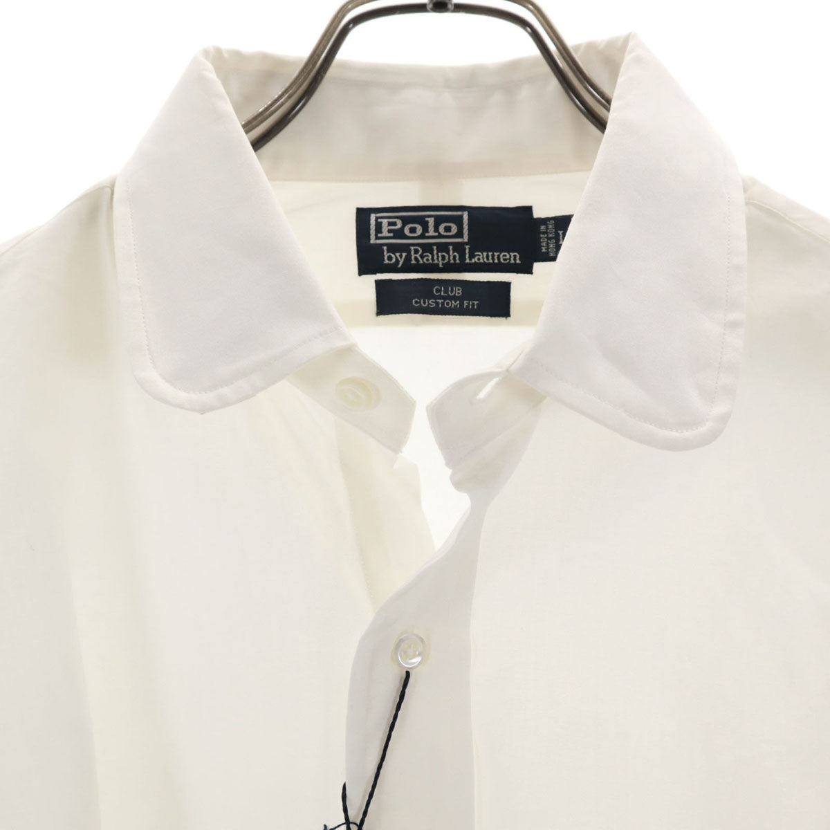 未使用 Polo by Ralph Lauren ポロバイラルフローレン 長袖 CLUB カスタムフィット コットンシャツ LL オフホワイト メンズ