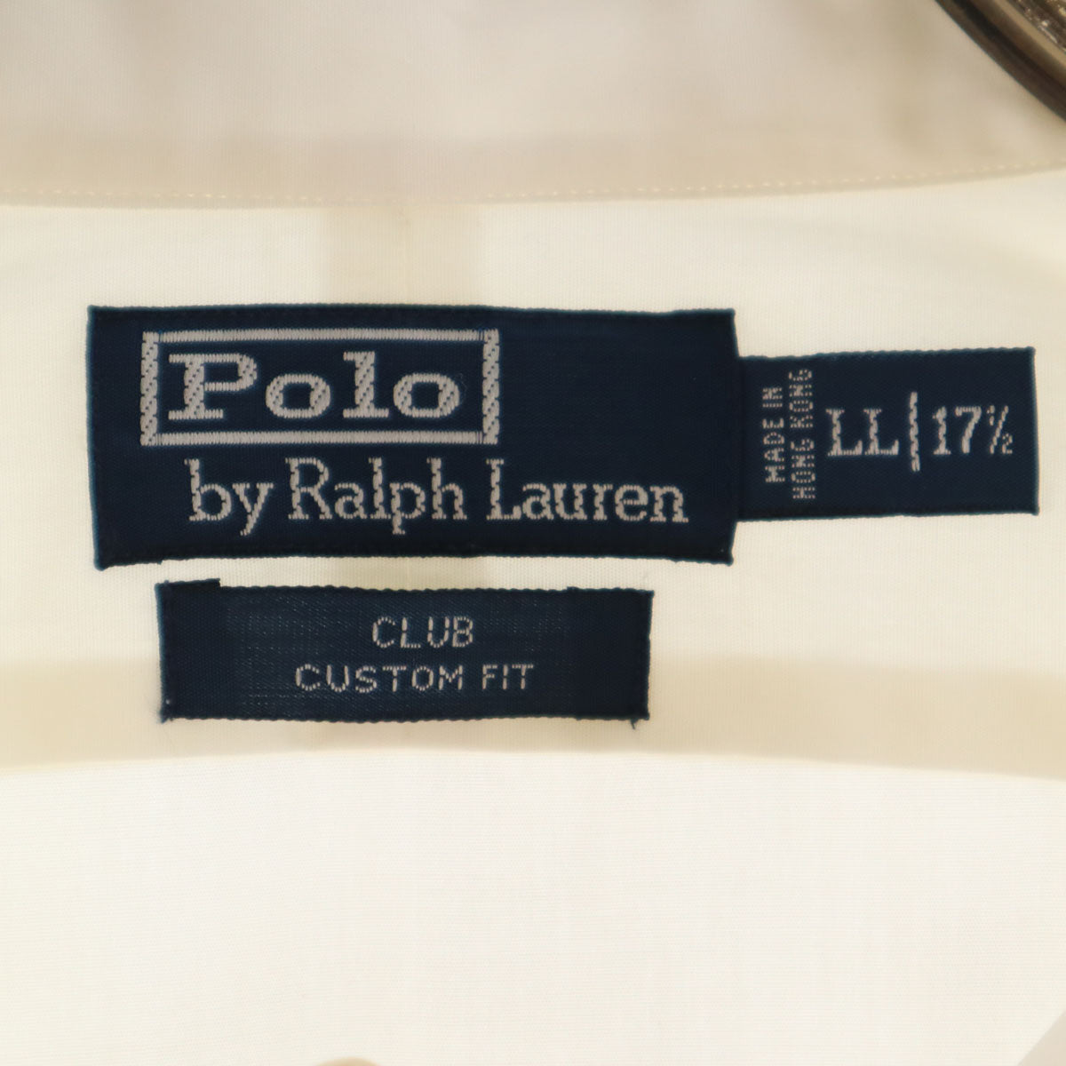 未使用 Polo by Ralph Lauren ポロバイラルフローレン 長袖 CLUB カスタムフィット コットンシャツ LL オフホワイト メンズ