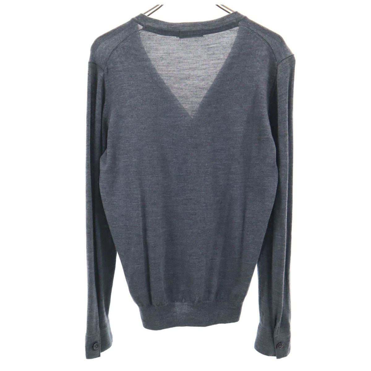 BLACK LABEL CRESTBRIDGE ブラックレーベルクレストブリッジ 長袖 Vネック ニットカーディガン M チャコールグレー メンズ