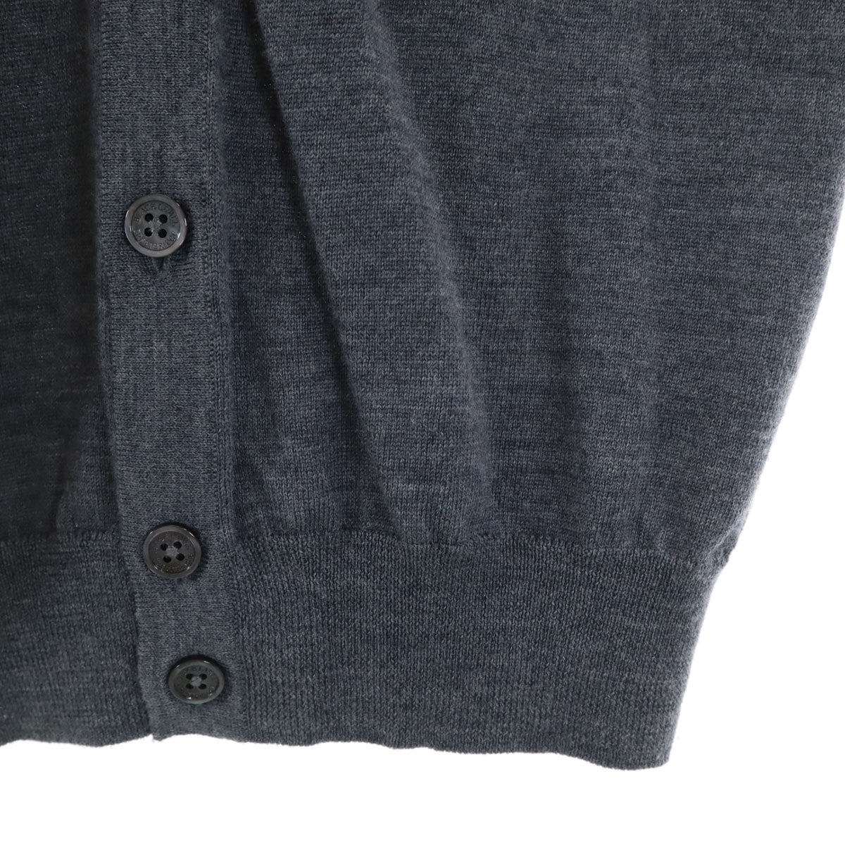 BLACK LABEL CRESTBRIDGE ブラックレーベルクレストブリッジ 長袖 Vネック ニットカーディガン M チャコールグレー メンズ