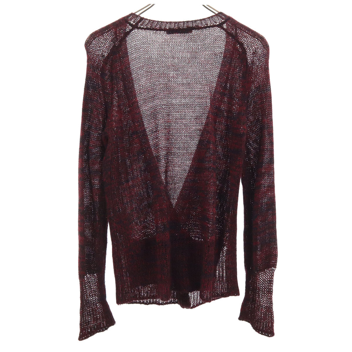 SEE BY CHLOE シーバイクロエ イタリア製 アルパカブレンド 長袖 Vネック ニットカーディガン 38 ボルドー系 レディース