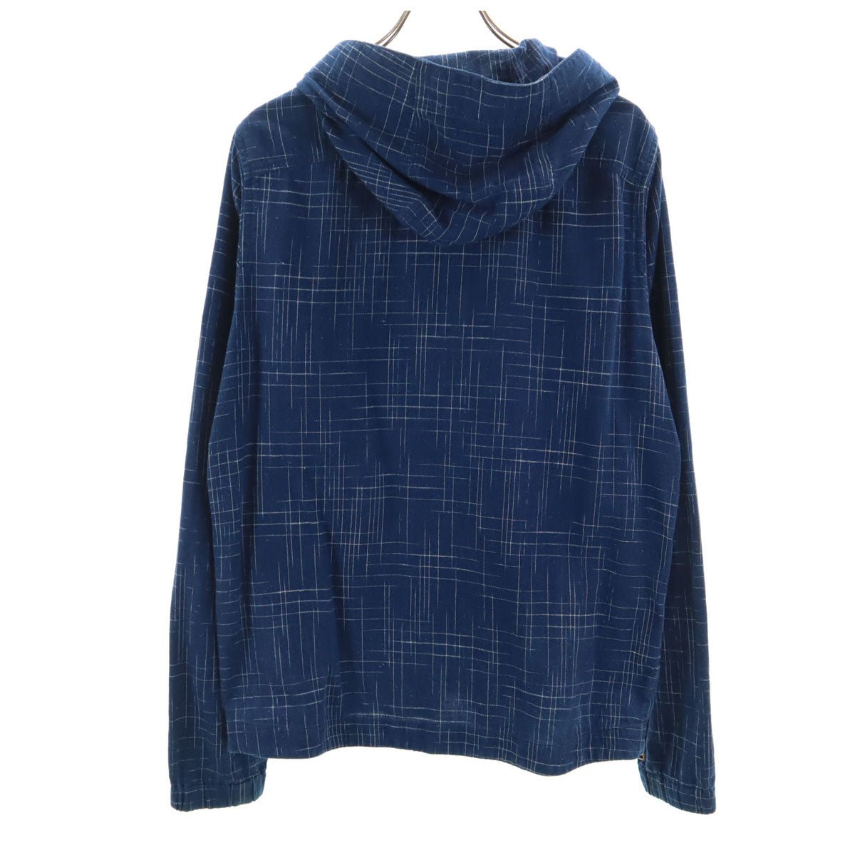 Paul Smith RED EAR ポールスミス レッドイヤー 日本製 チェック柄 長袖 インディゴ染め パーカー L ネイビー プルオーバー メンズ