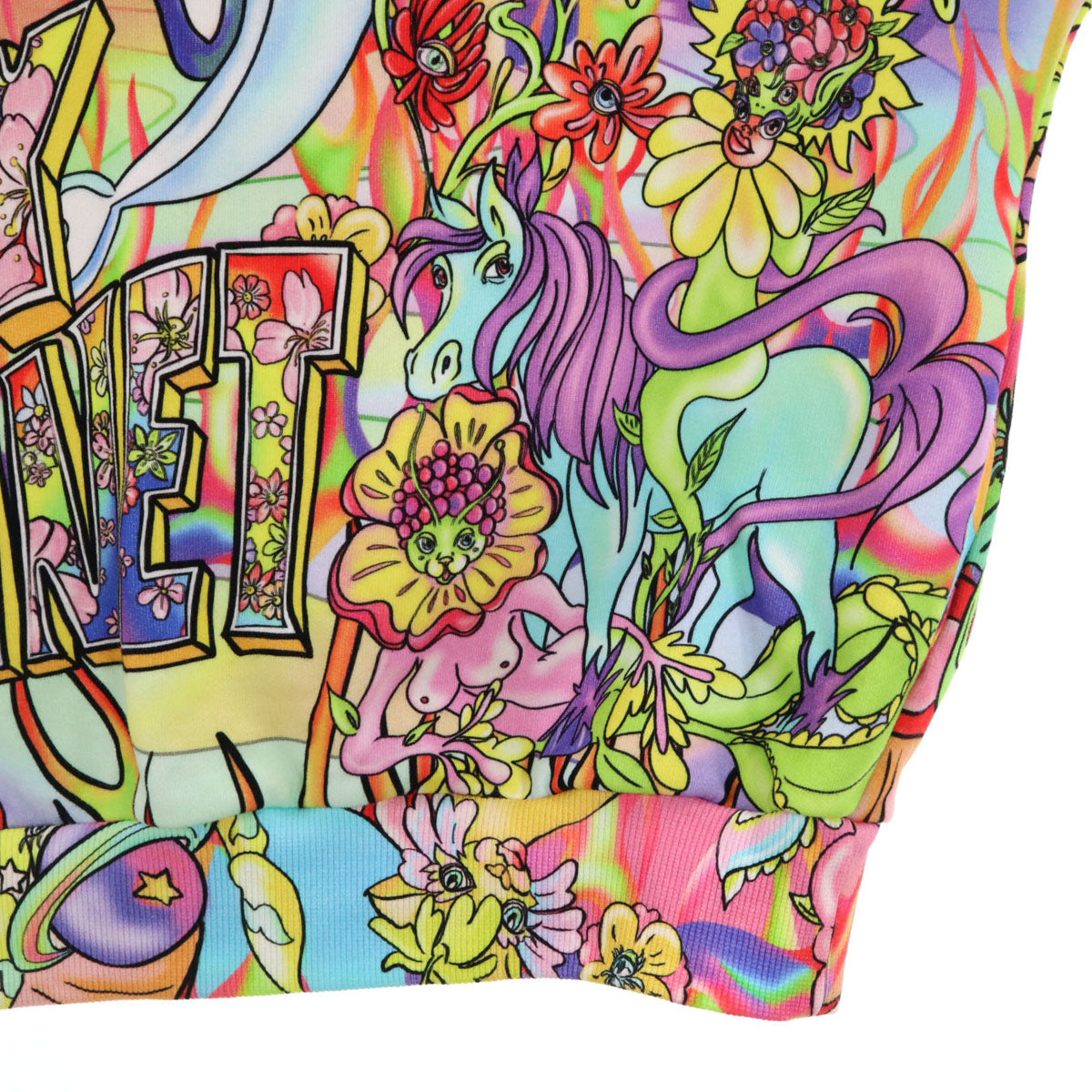 Desigual デシグアル Mar_a Escot_ マリアエスコテ コラボ ブルガリア製 SEXY PLANET アニマル柄 長袖 スウェットパーカー M マルチ 裏起毛 レディース