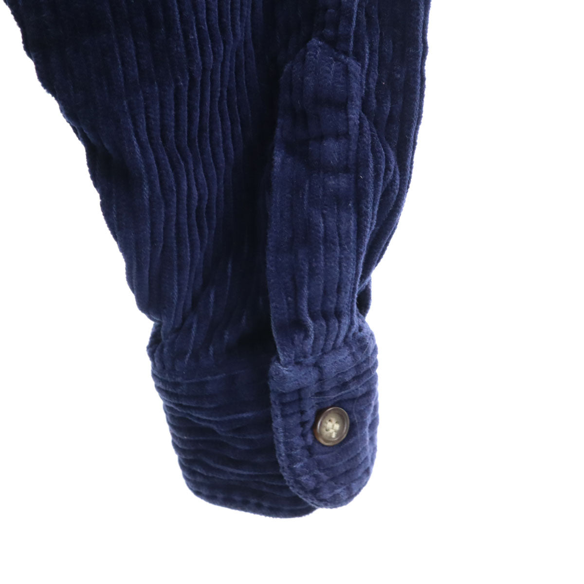 Pooh プー くまのプーさん刺繍 長袖 コーデュロイシャツ XL ネイビー DISNEY ディズニー メンズ