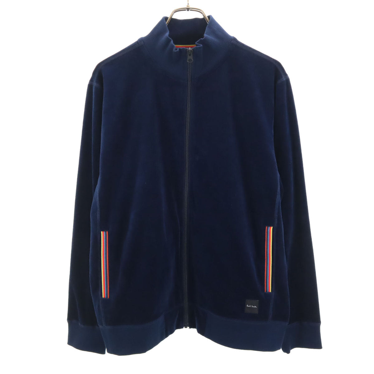 Paul Smith LOUNGEWEAR ポールスミス ラウンジウェア 長袖 ベロア ジャケット M ネイビー メンズ