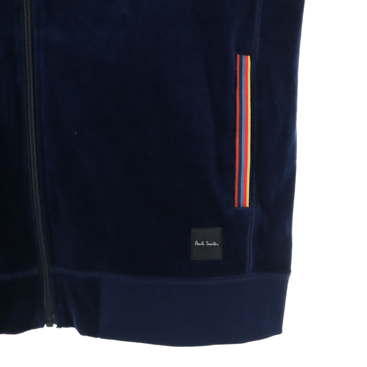 Paul Smith LOUNGEWEAR ポールスミス ラウンジウェア 長袖 ベロア ジャケット M ネイビー メンズ