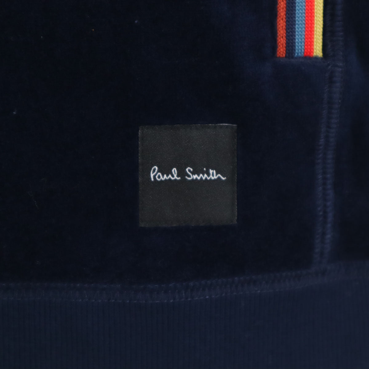 Paul Smith LOUNGEWEAR ポールスミス ラウンジウェア 長袖 ベロア ジャケット M ネイビー メンズ