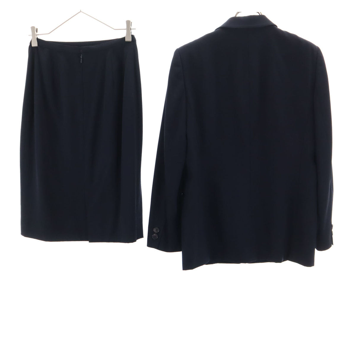 Burberrys バーバリーズ 90s オールド スカートスーツ 上下 セットアップ 38/40 ネイビー系 三陽商会 レディース