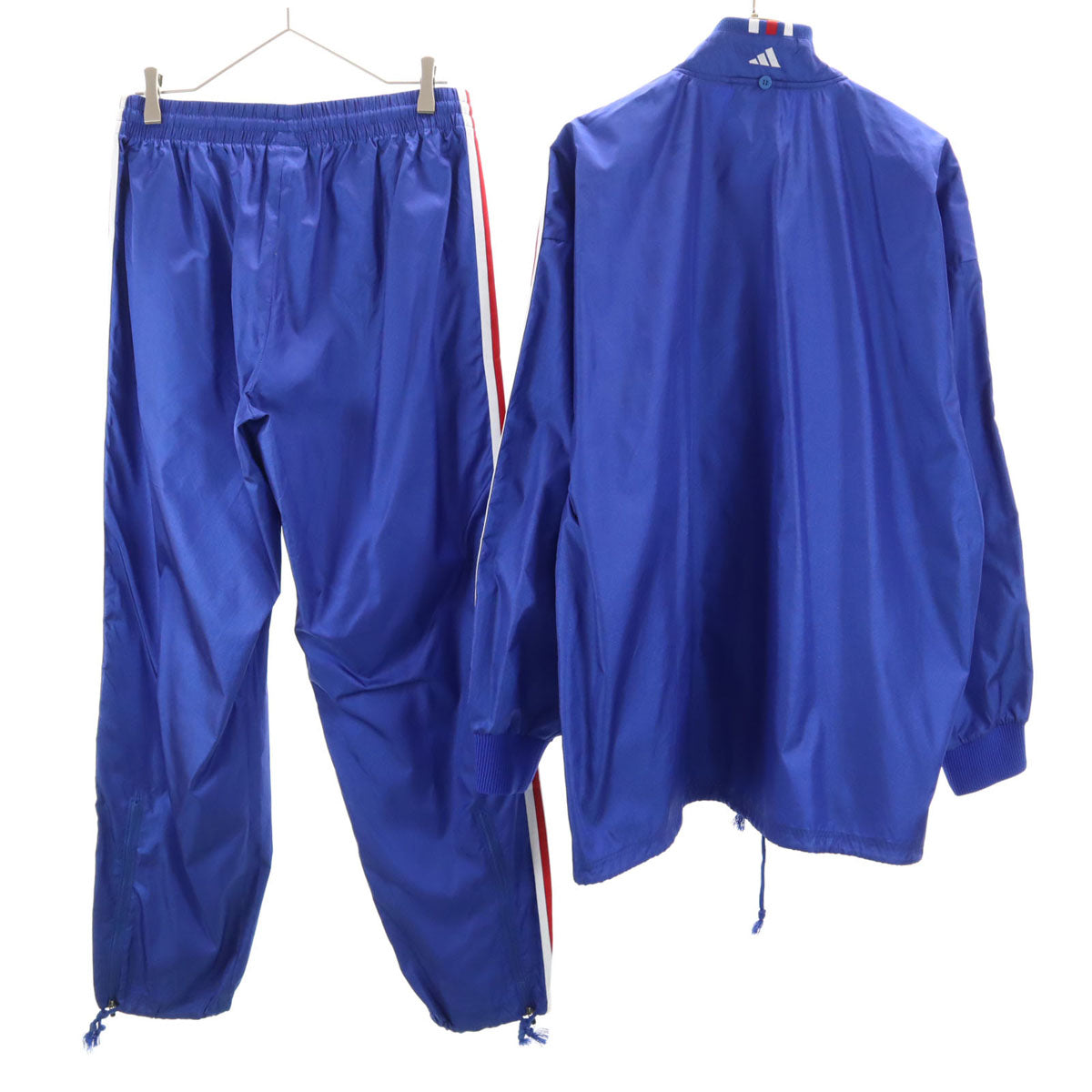 adidas アディダス 日本製 ウインドブレーカー 上下 セットアップ O ブルー メンズ