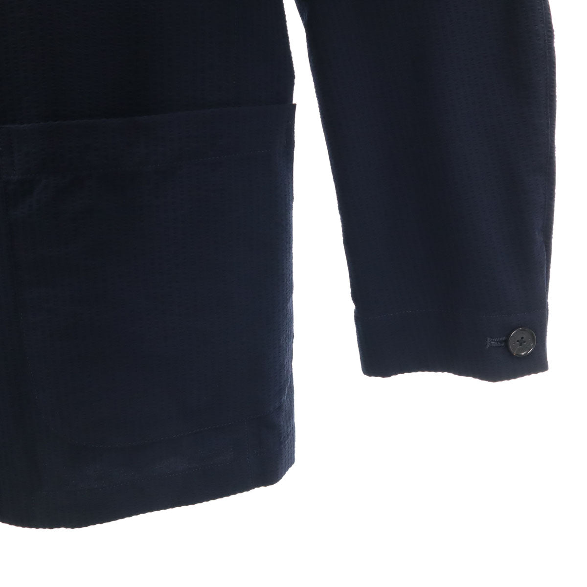 BLACK LABEL CRESTBRIDGE ブラックレーベルクレストブリッジ シアサッカー テーラードジャケット 上下 セットアップ M ネイビー系 メンズ