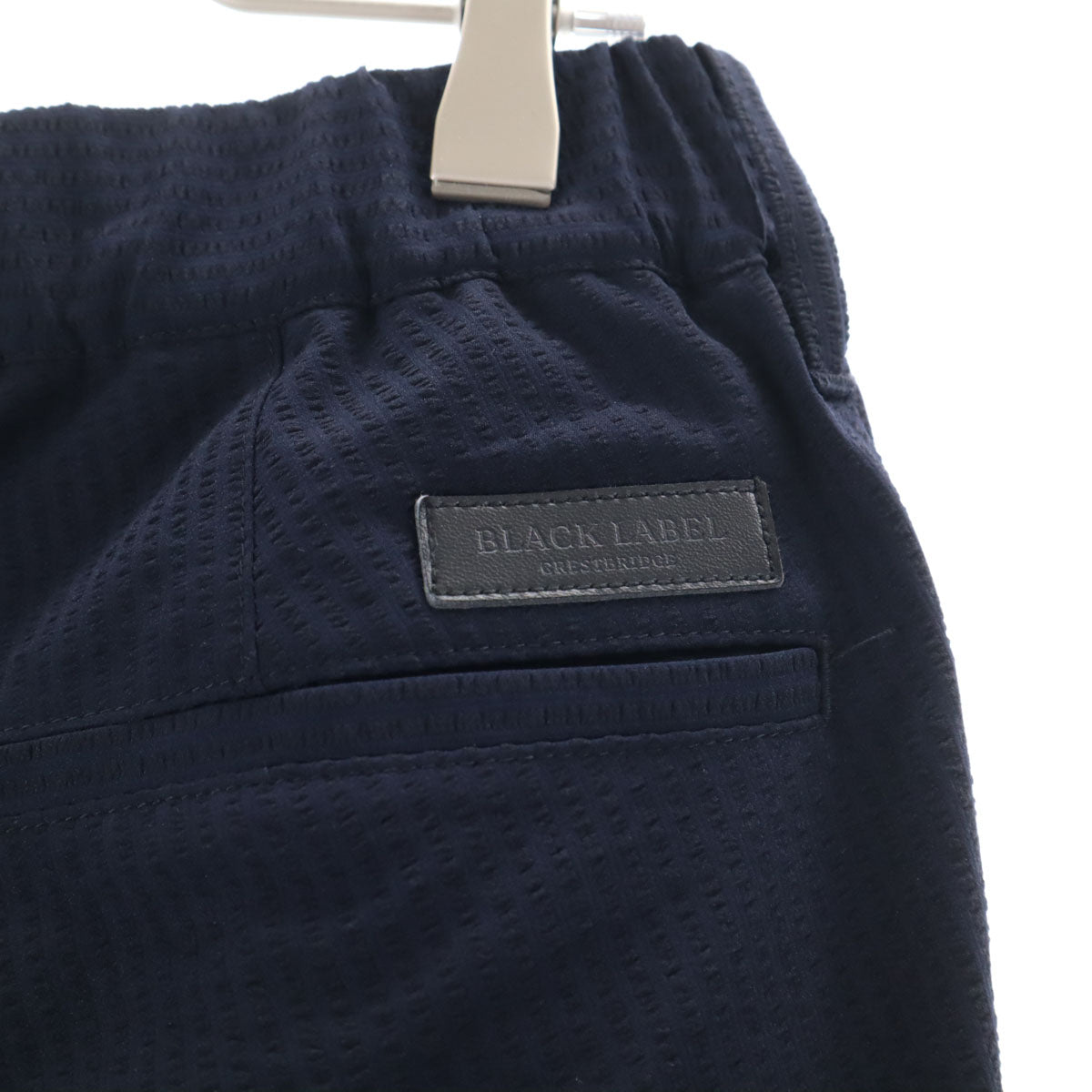 BLACK LABEL CRESTBRIDGE ブラックレーベルクレストブリッジ シアサッカー テーラードジャケット 上下 セットアップ M ネイビー系 メンズ