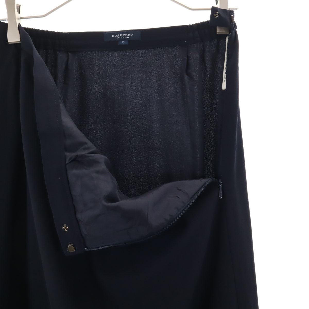 BURBERRY バーバリー スカートスーツ 上下 セットアップ 13 ネイビー系 比翼 レディース