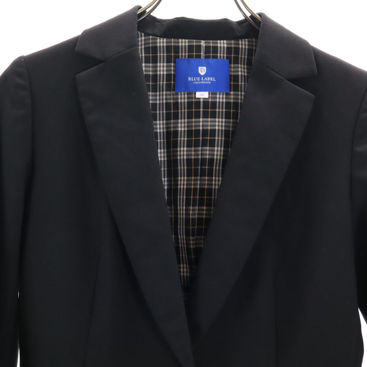 BLUE LABEL CRESTBRIDGE ブルーレーベルクレストブリッジ スカートスーツ 上下 セットアップ 38 ブラック レディース