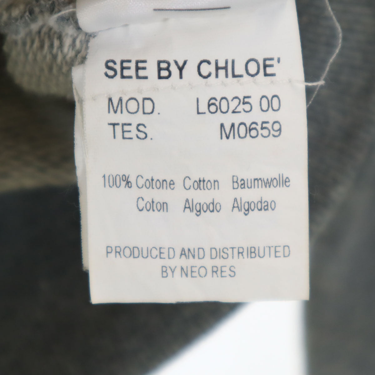 SEE BY CHLOE シーバイクロエ イタリア製 長袖 スウェット トレーナー 38 グレー レディース