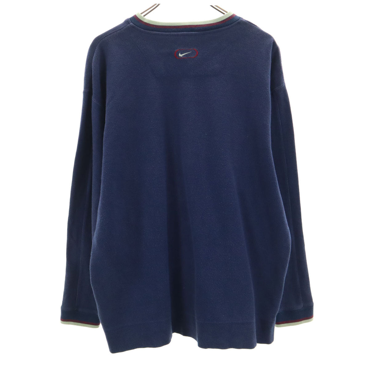 NIKE ナイキ 90s 00s オールド 長袖 Vネック トレーナー L ネイビー メンズ
