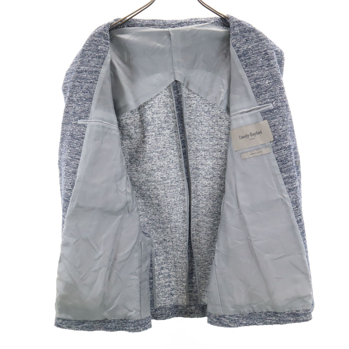 Casely Hayford ケイスリーヘイフォード 日本製 パイル地 テーラードジャケット 36 ネイビー アンコン メンズ