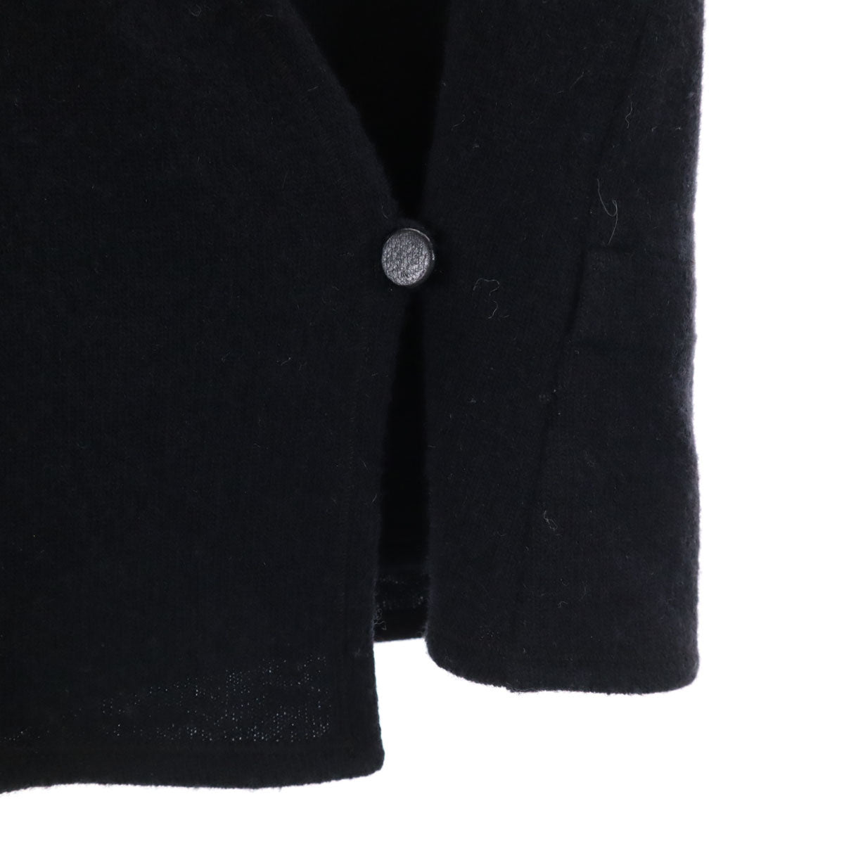 Emporio Armani エンポリオアルマーニ イタリア製 カシミヤブレンド ノースリーブ カシュクール ニット 38 ブラック レディース