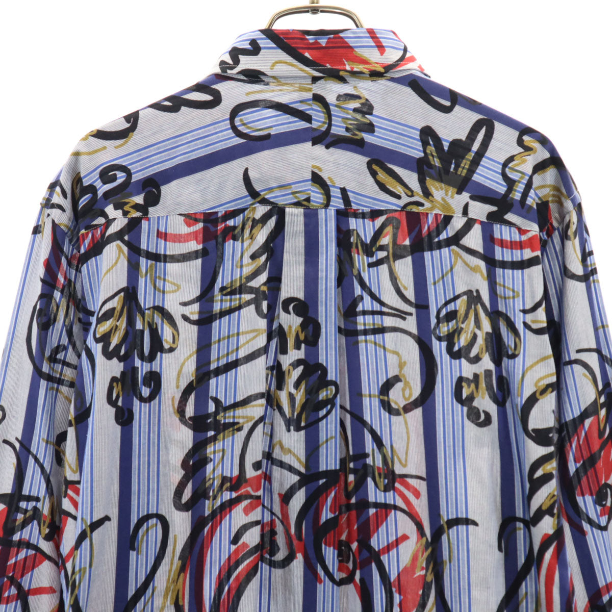 Vivienne WestwoodMAN ヴィヴィアンウエストウッドマン 日本製 ストライプ柄 長袖 シャツ 50 ブルー系 メンズ