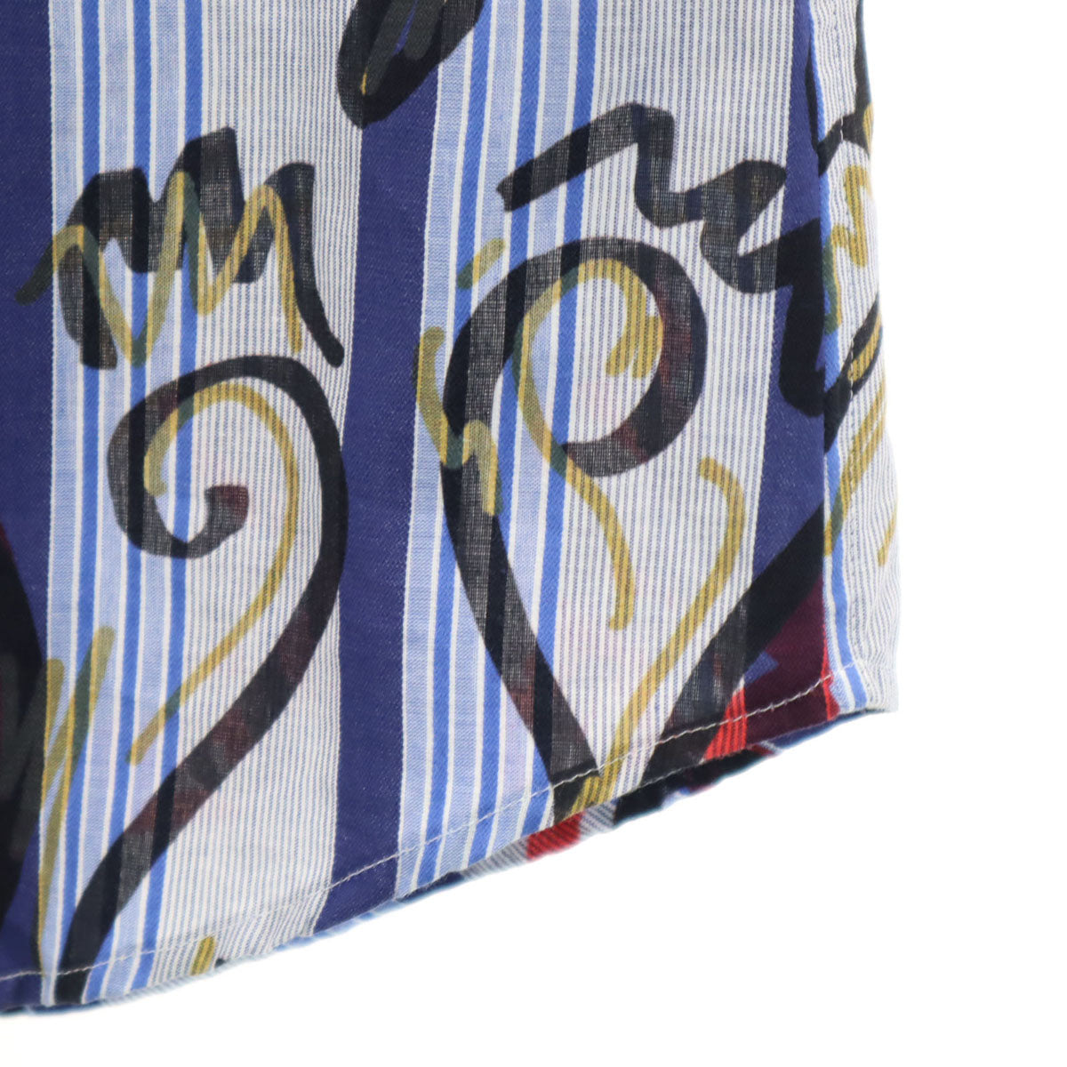 Vivienne WestwoodMAN ヴィヴィアンウエストウッドマン 日本製 ストライプ柄 長袖 シャツ 50 ブルー系 メンズ