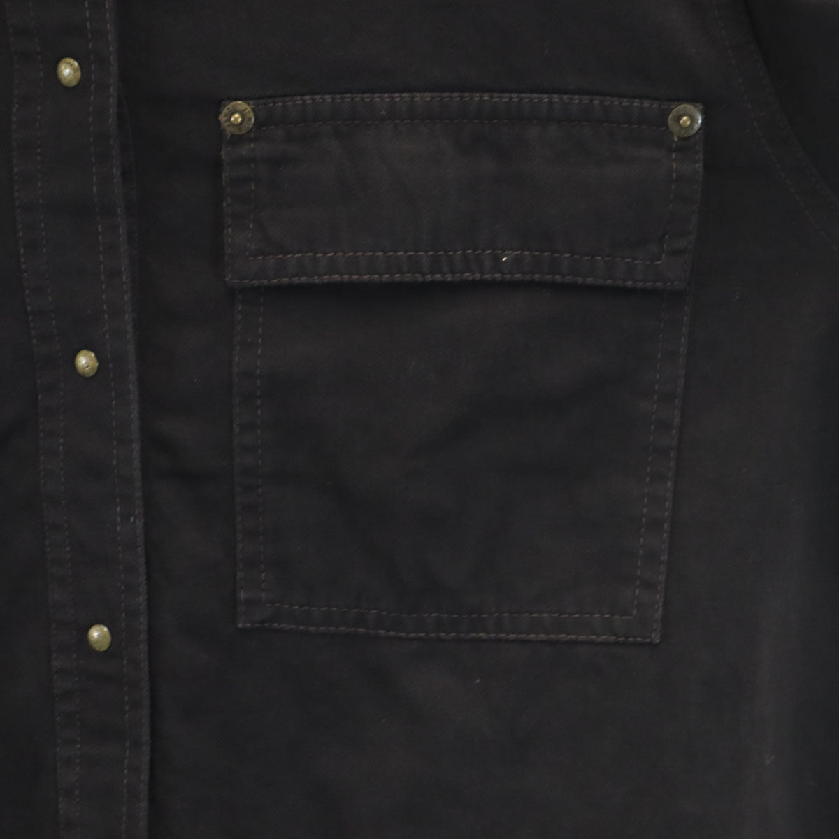 FENDI jeans フェンディ ジーンズ イタリア製 長袖 ワークシャツ 42 ブラック レディース