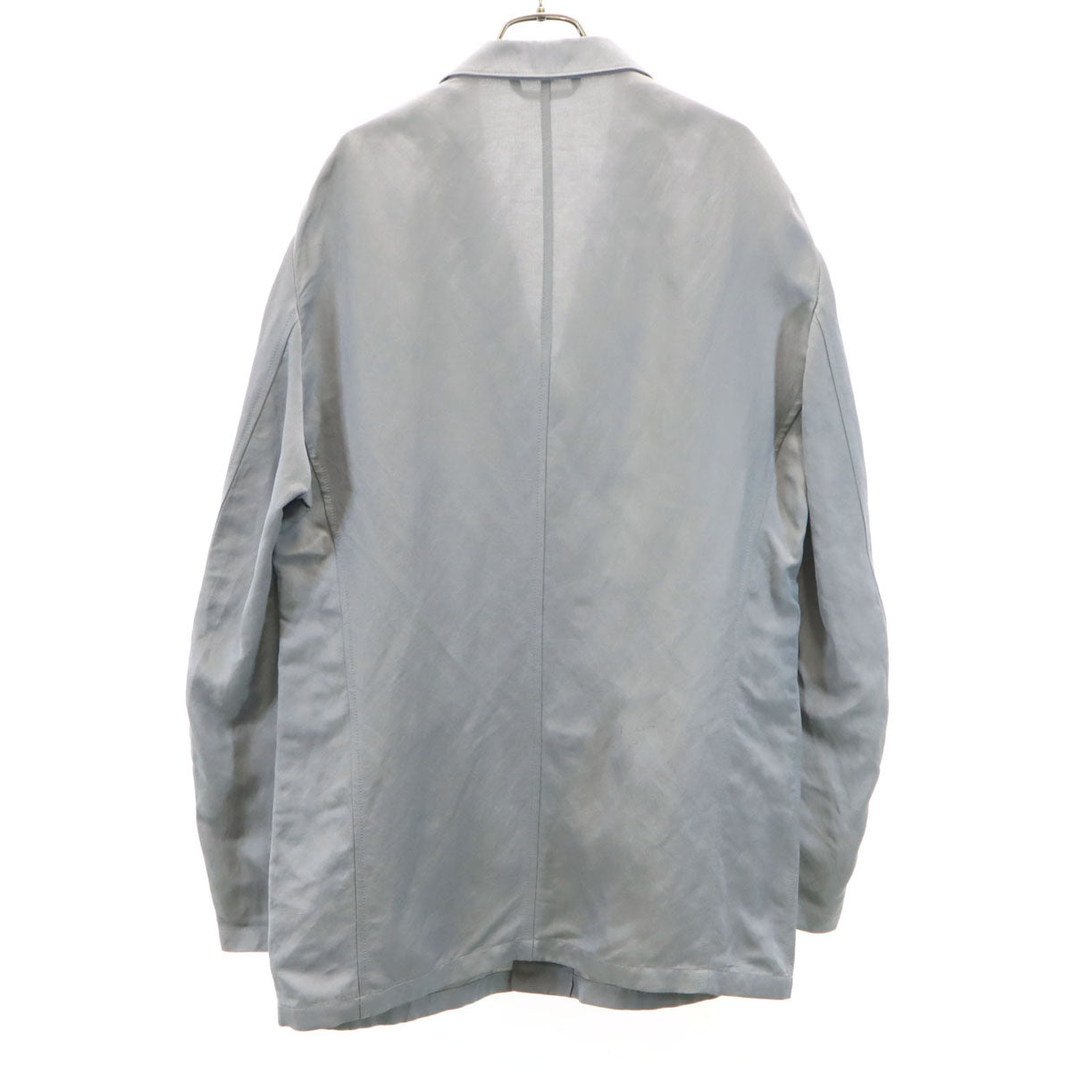 GIORGIO ARMANI ジョルジオアルマーニ イタリア製 リネンブレンド ヘリンボーン柄 テーラードジャケット 50 グレー アンコン メンズ