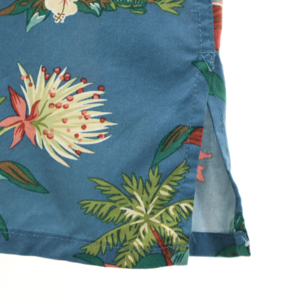 reyn spooner レインスプーナー 90s オールド ハワイアン柄 半袖 アロハシャツ M 青紺 メンズ