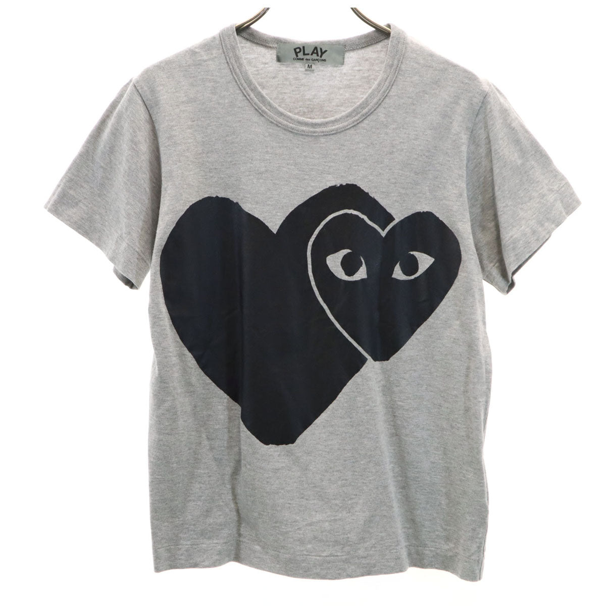 PLAY COMME des GARCONS プレイコムデギャルソン 2017年 日本製 半袖 Tシャツ M グレー レディース