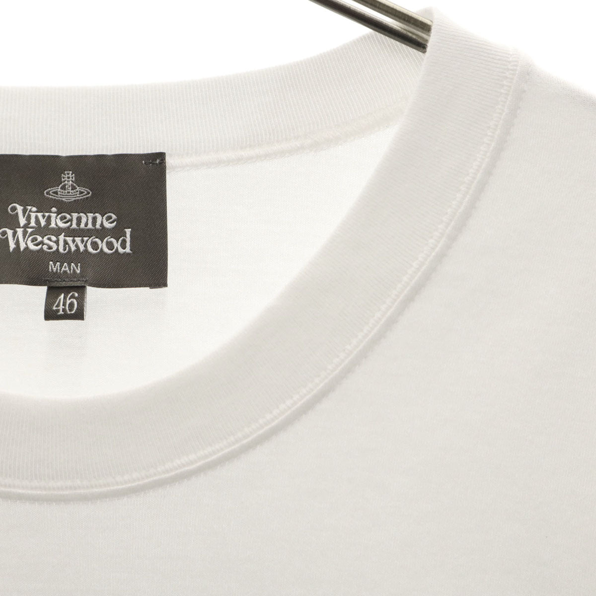 Vivienne WestwoodMAN ヴィヴィアンウエストウッドマン 日本製 オーブロゴ 半袖 Tシャツ 46 ホワイト メンズ
