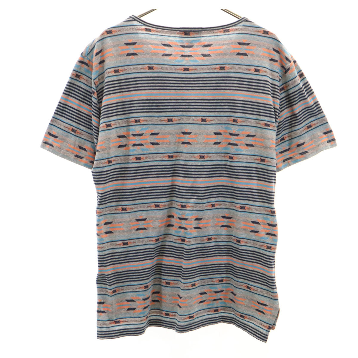 Vivienne WestwoodMAN ヴィヴィアンウエストウッドマン 日本製 ボーダー柄 オーブロゴ 半袖 Tシャツ 48 グレー メンズ