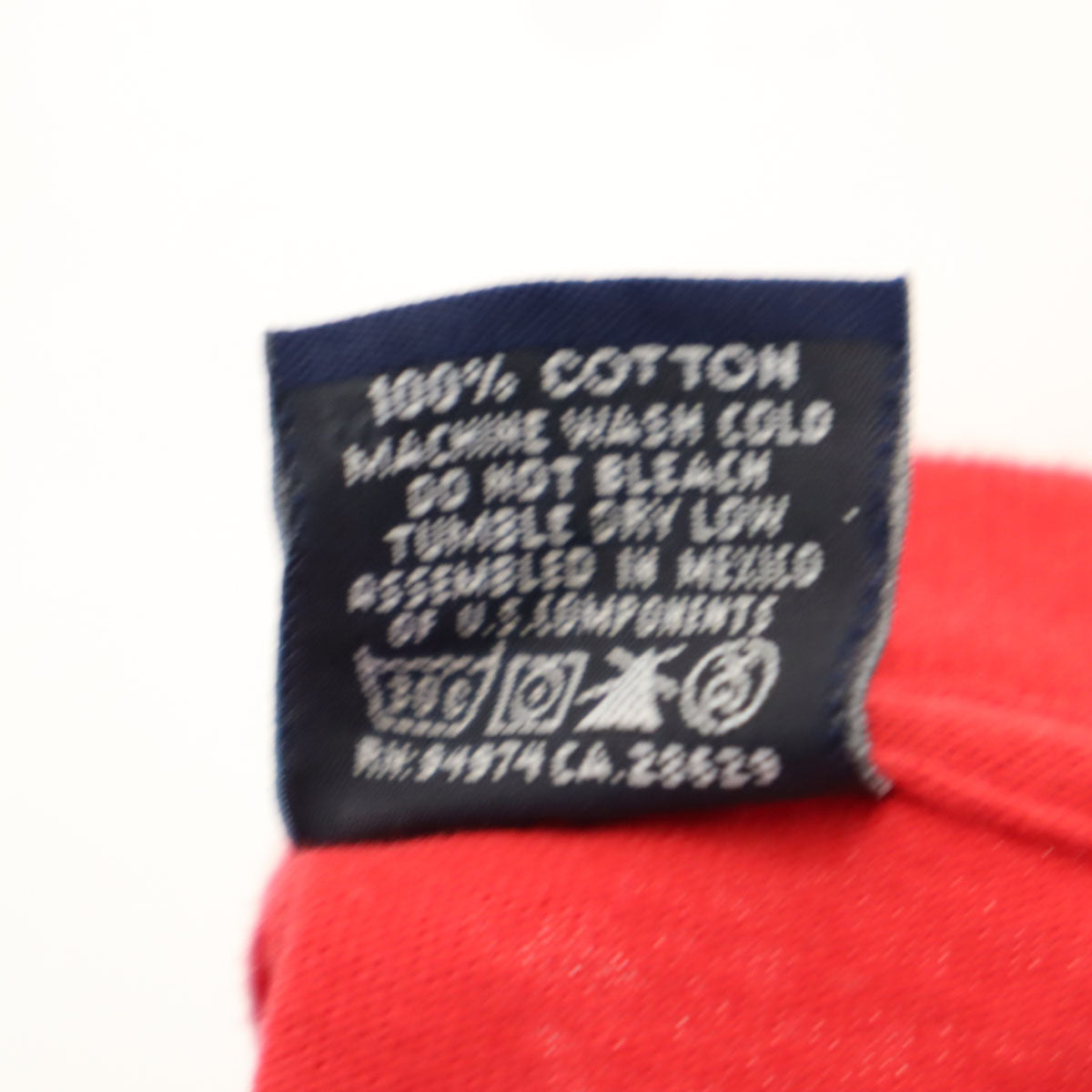 STUSSY ステューシー 90s 00s オールド 紺タグ スニーカー プリント 半袖 Tシャツ S レッド メンズ