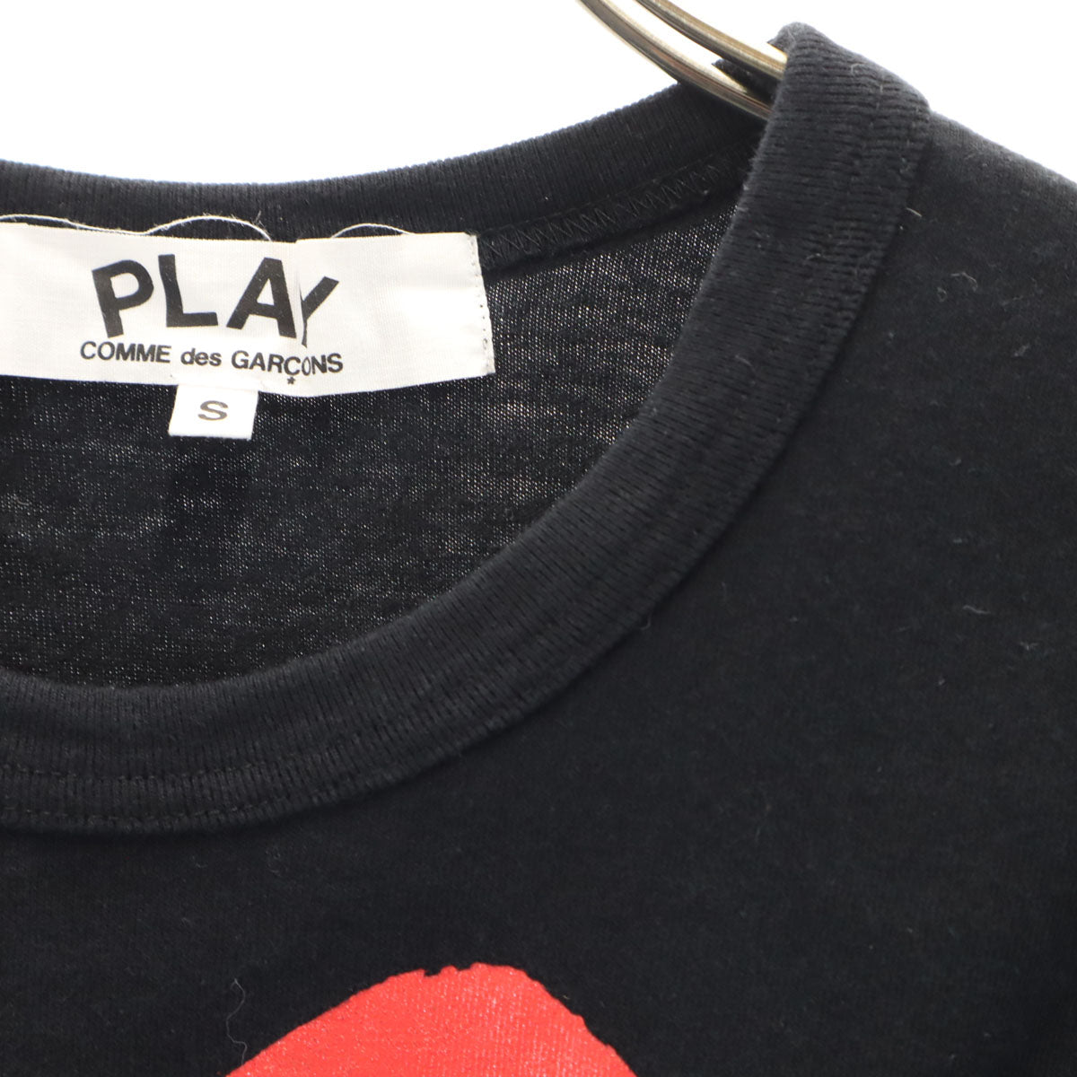 PLAY COMME des GARCONS プレイコムデギャルソン 2015年 日本製 半袖 Tシャツ S ブラック レディース
