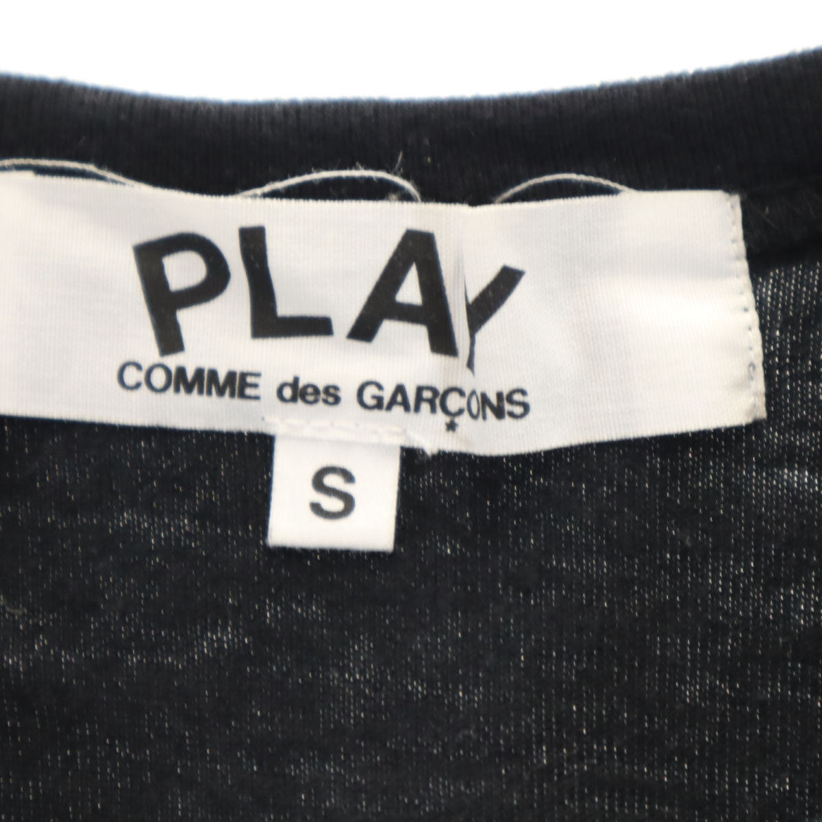 PLAY COMME des GARCONS プレイコムデギャルソン 2015年 日本製 半袖 Tシャツ S ブラック レディース