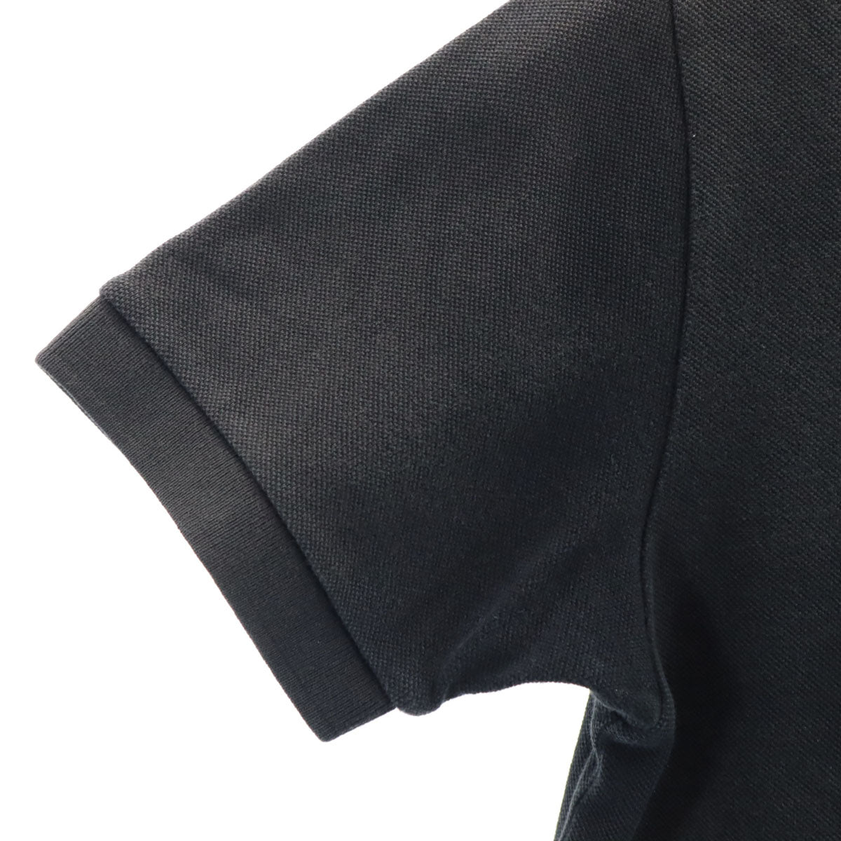 PLAY COMME des GARCONS プレイコムデギャルソン 日本製 半袖 ポロシャツ L ブラック 鹿の子 レディース