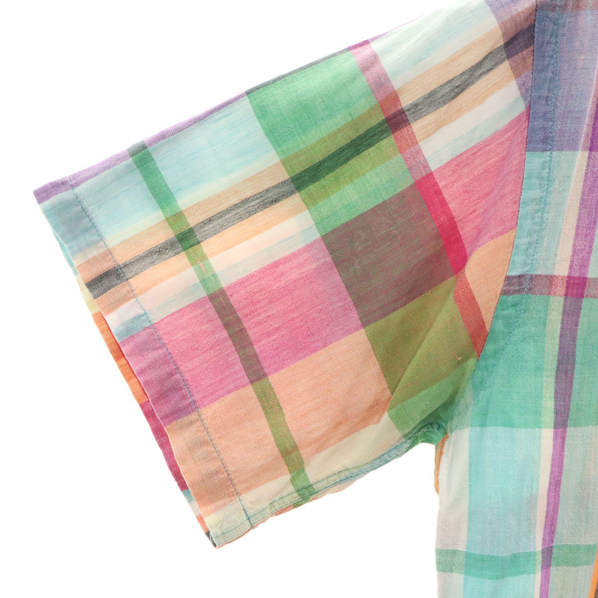 Polo by Ralph Lauren ポロバイラルフローレン 80s USA製 ボーイズ ヴィンテージ 緑タグ マドラスチェック柄 半袖 ボタンダウンシャツ 18 マルチ キッズ