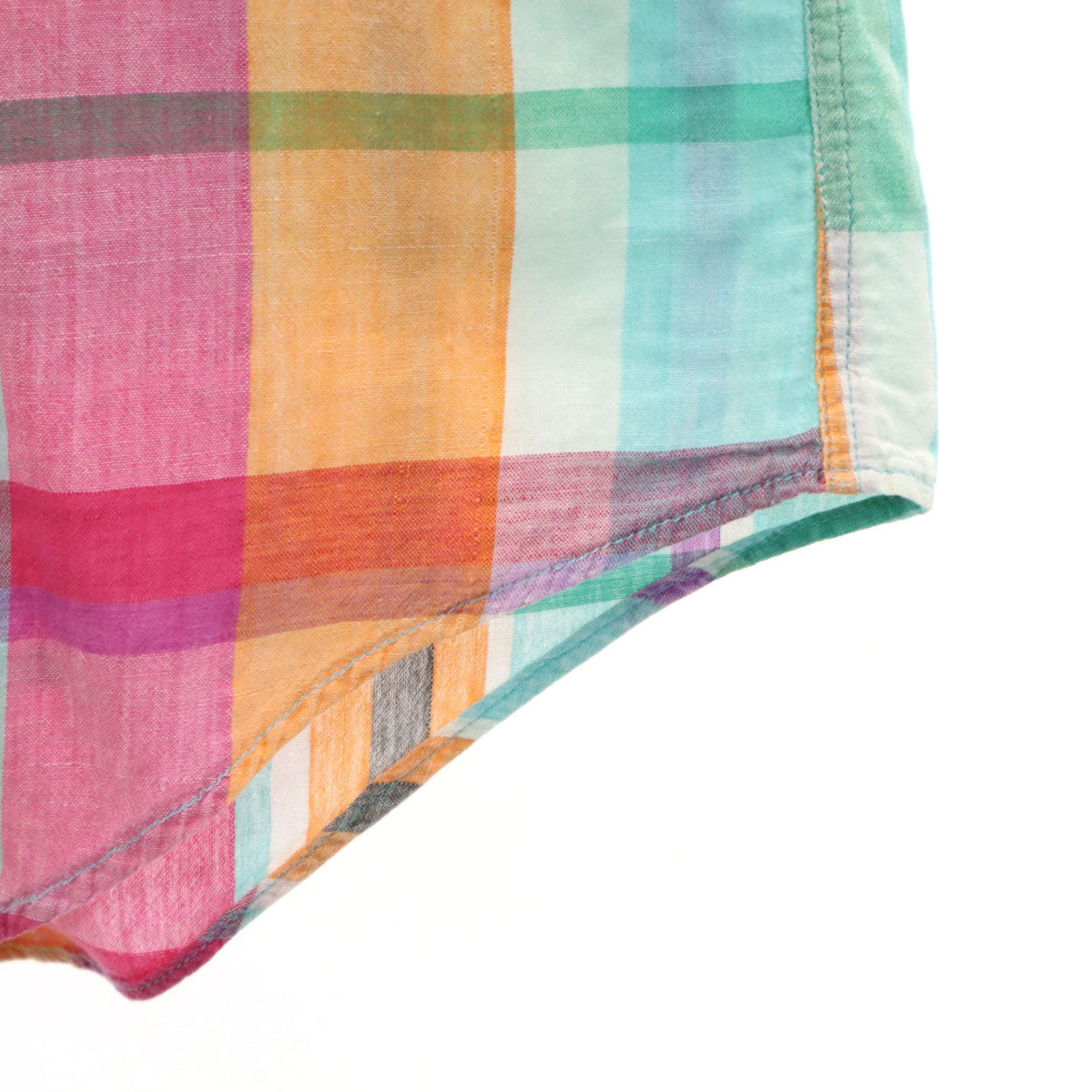 Polo by Ralph Lauren ポロバイラルフローレン 80s USA製 ボーイズ ヴィンテージ 緑タグ マドラスチェック柄 半袖 ボタンダウンシャツ 18 マルチ キッズ