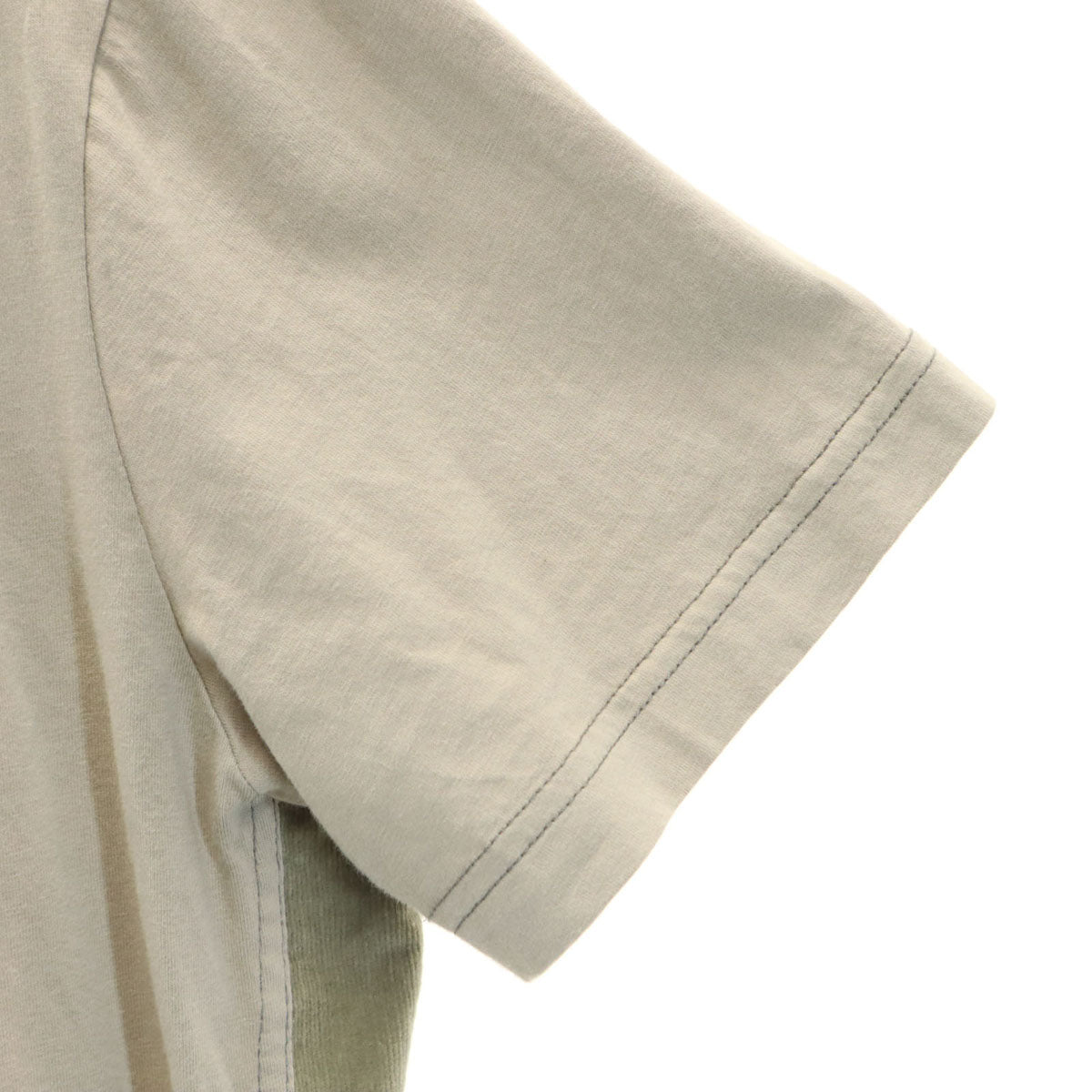 D&G DOLCE&GABBANA ディーアンドジードルチェアンドガッバーナ イタリア製 半袖 コーデュロイ切替 Tシャツ L グレージュ系 メンズ