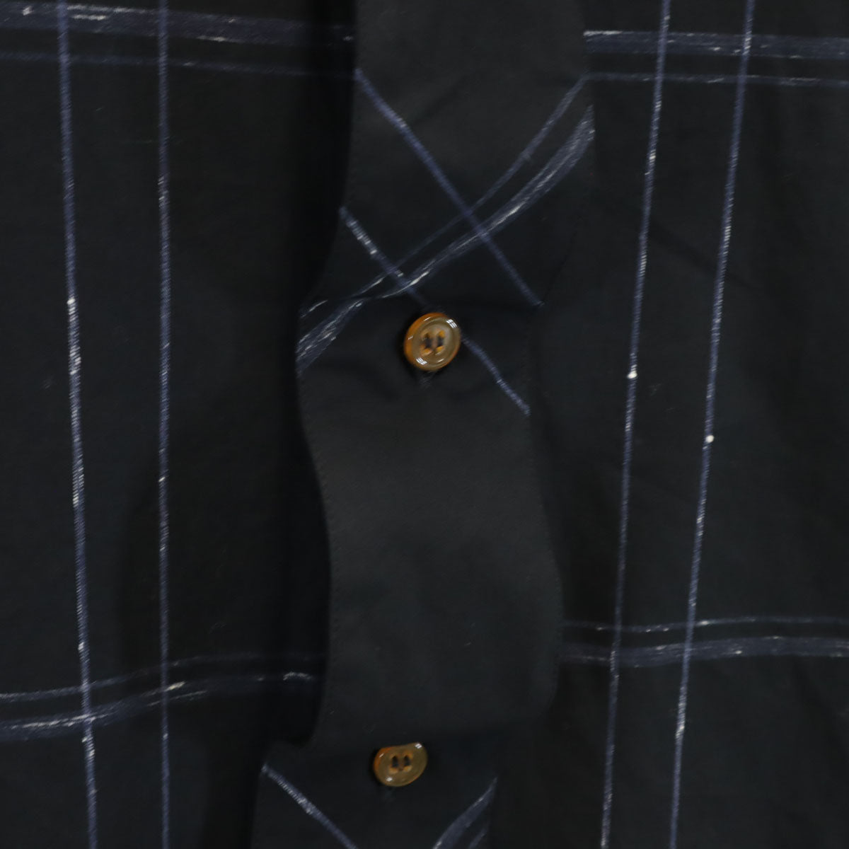 Vivienne WestwoodMAN ヴィヴィアンウエストウッドマン 日本製 チェック柄 半袖 ネクタイ シャツ 48 ブラック メンズ