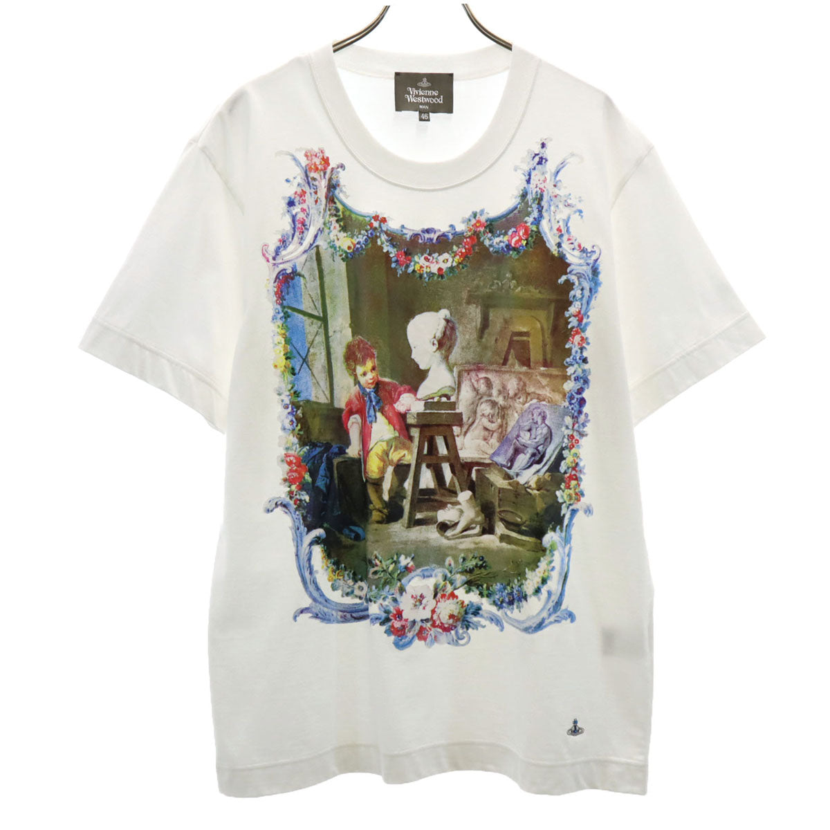 Vivienne WestwoodMAN ヴィヴィアンウエストウッドマン 日本製 SCULPTURE BOY 半袖 Tシャツ 46 ホワイト メンズ