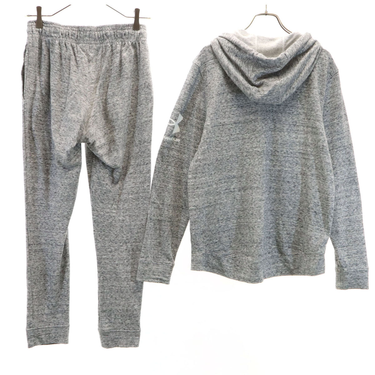 UNDER ARMOUR アンダーアーマー 長袖 ジップパーカー 上下 セットアップ SM グレー系 メンズ