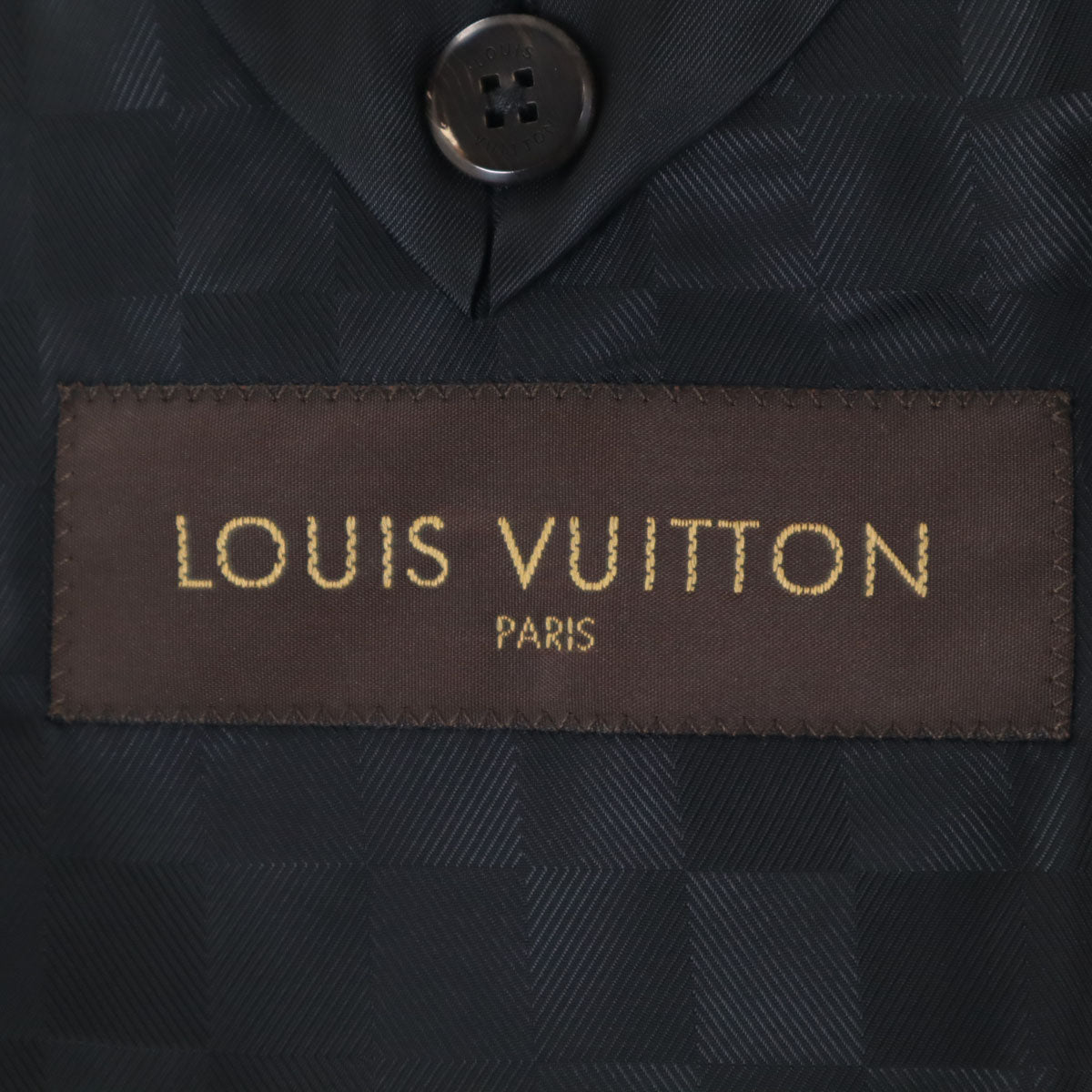 LOUIS VUITTON ルイヴィトン イタリア製 ストライプ パンツスーツ 上下 セットアップ 48 ブラック系 メンズ