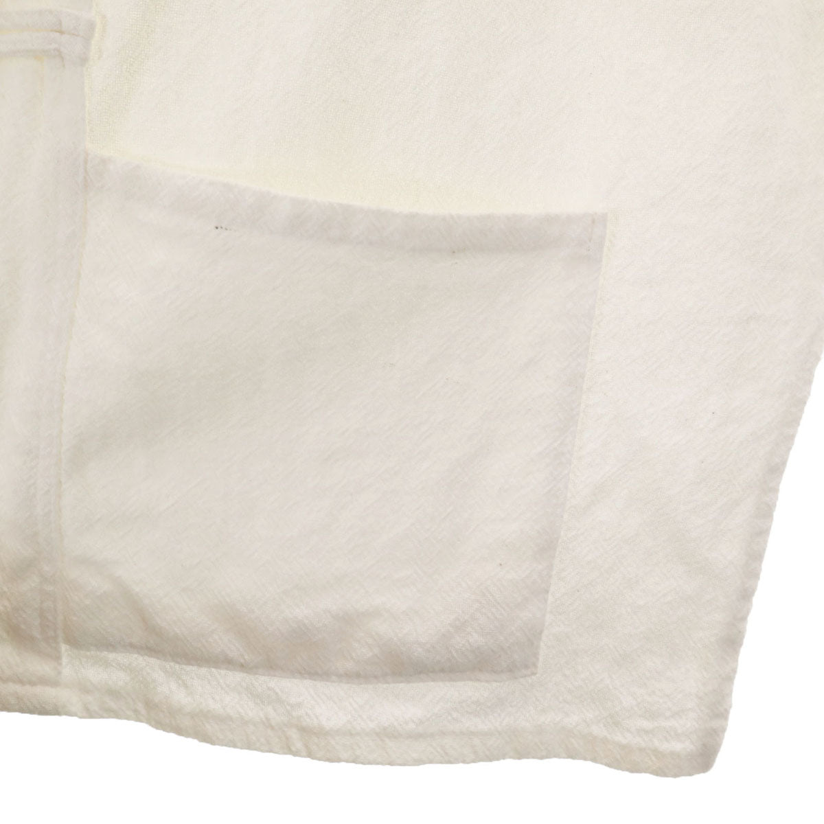 Euro Military ユーロミリタリー 長袖 チャイナ風 シャツ 上下 セットアップ 48 ホワイト系 メンズ