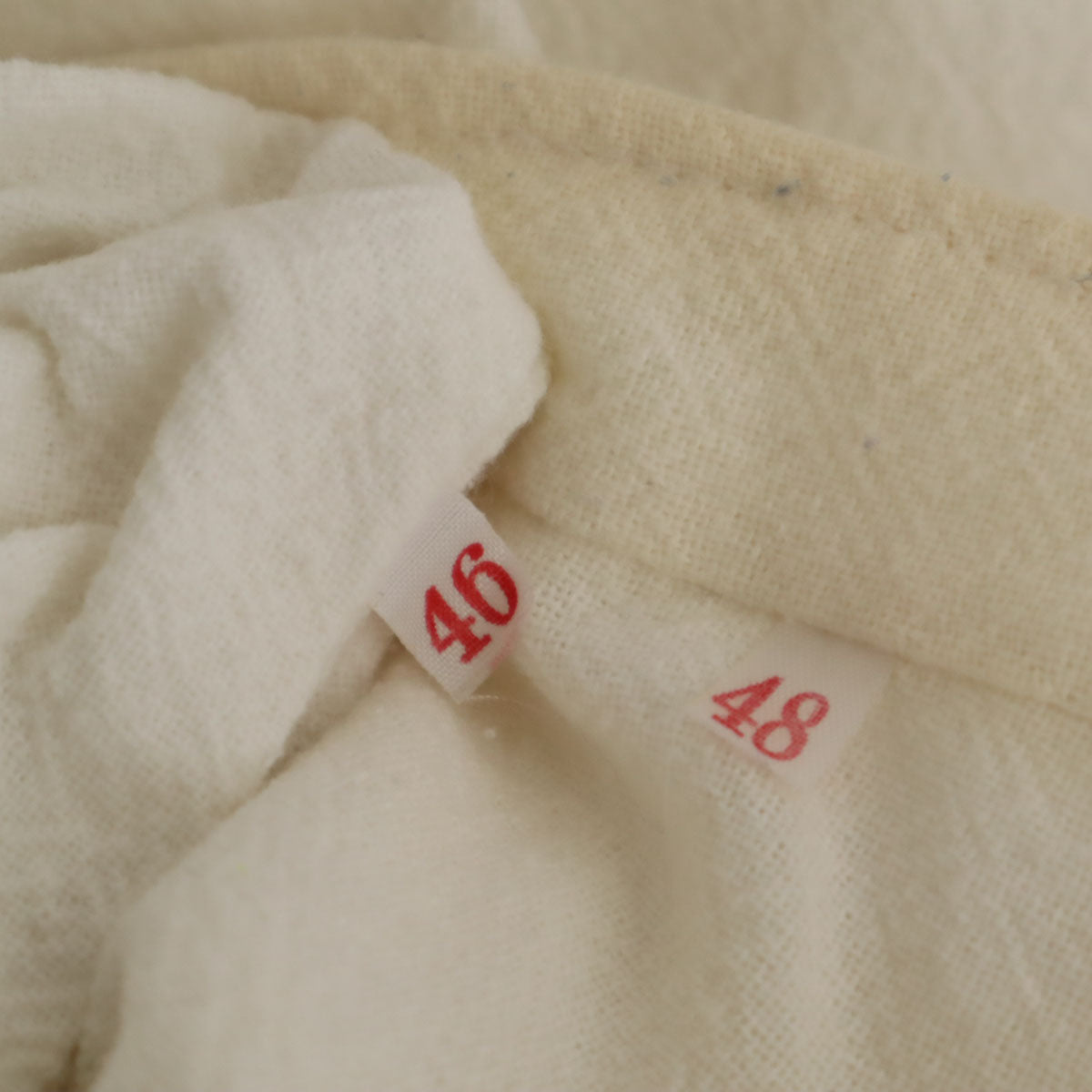 Euro Military ユーロミリタリー 長袖 チャイナ風 シャツ 上下 セットアップ 48 ホワイト系 メンズ