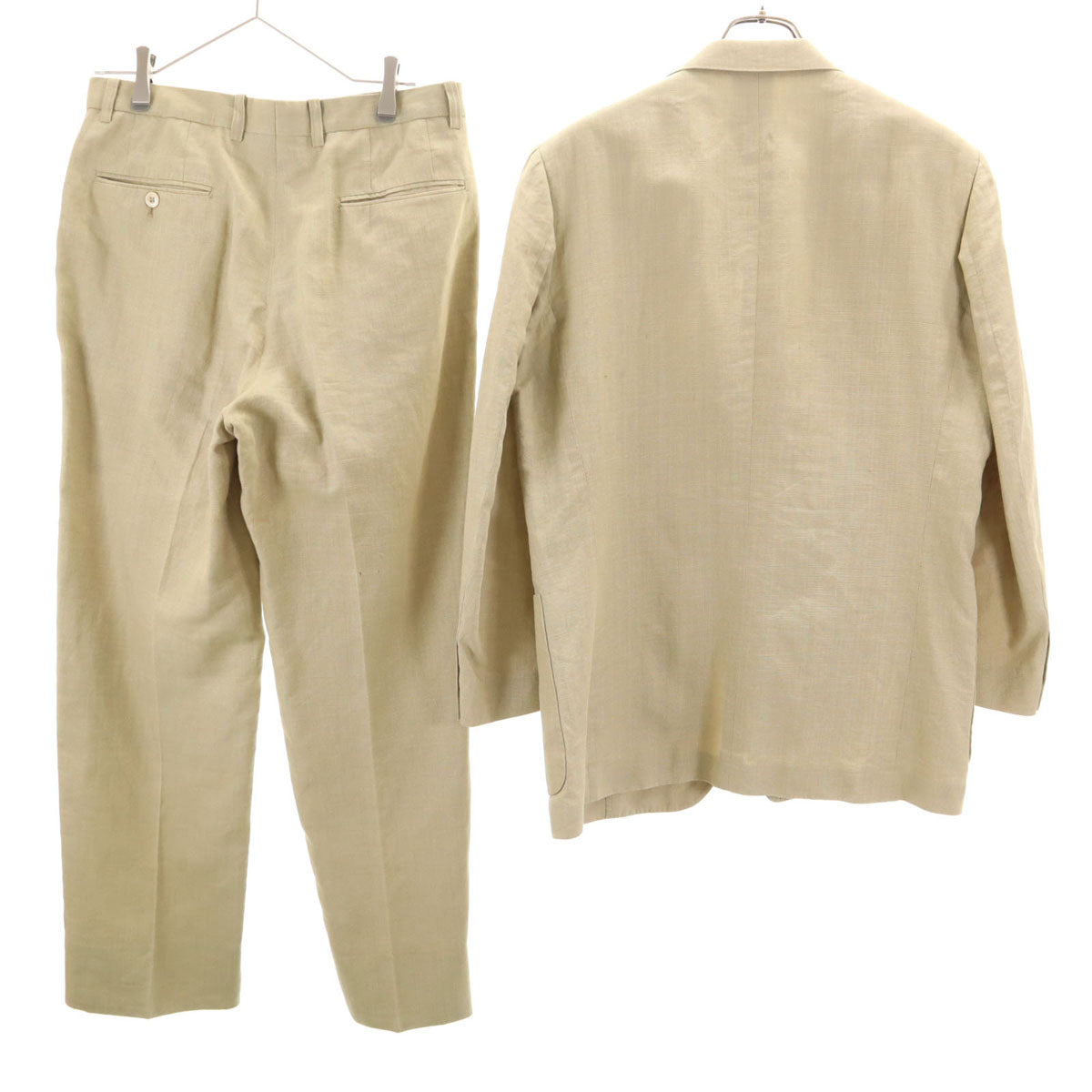 BURBERRY LONDON バーバリーロンドン 日本製 パンツスーツ 上下 セットアップ M ベージュ系 三陽商会 メンズ