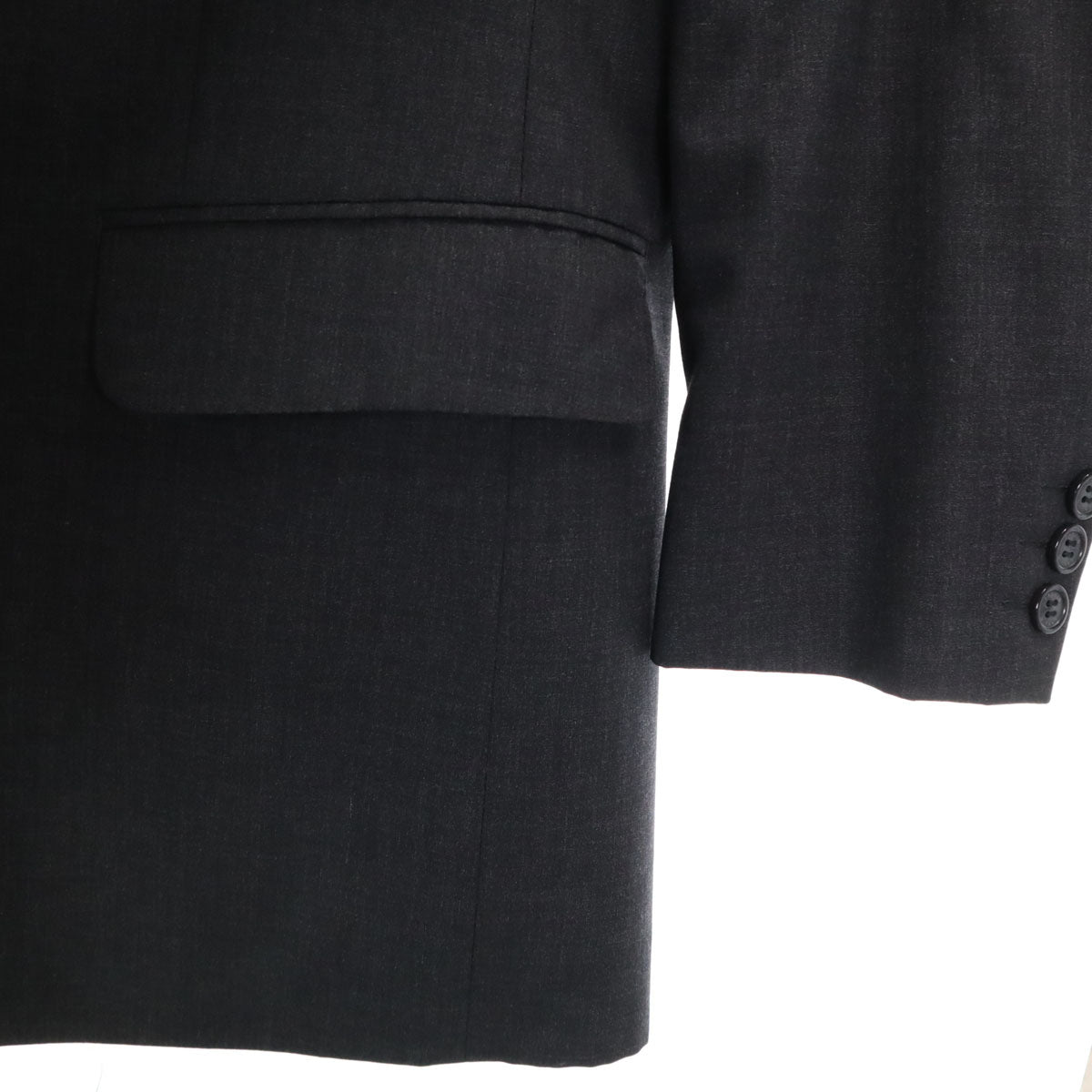 LANVIN ランバン 80s 90s オールド パンツスーツ 上下 セットアップ 48 チャコールグレー メンズ