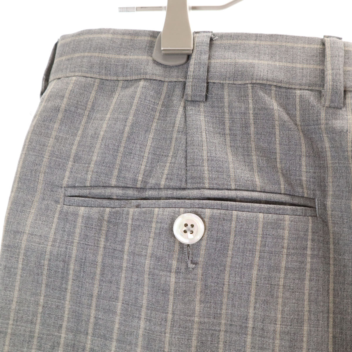 Ermenegildo Zegna エルメネジルドゼニア SUMMER TROFEO ストライプ パンツスーツ 上下 セットアップ 50C グレー系 メンズ