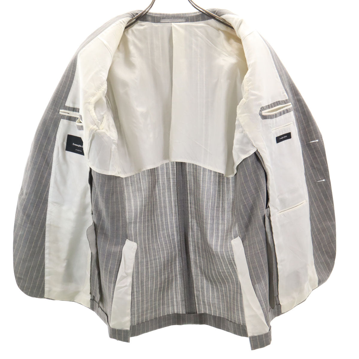 Ermenegildo Zegna エルメネジルドゼニア SUMMER TROFEO ストライプ パンツスーツ 上下 セットアップ 50C グレー系 メンズ